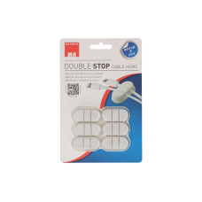 Max Hauri Kabelhalter Double Stop Set 6 x Weiss, 1 Stück Max Hauri Kabelhalter Double Stop Set 6 x Weiss, 1 Stück