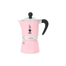 Bialetti Espressokocher Rainbow für 6 Tassen, Rosa