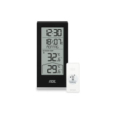 ADE Wetterstation mit Funk-Aussensensor Schwarz