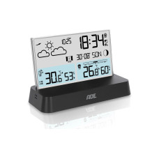 ADE Wetterstation mit Funk-Aussensensor Schwarz