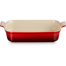 Le Creuset Auflaufform Tradition, 26 cm Eckig, Kirschrot