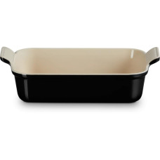 Le Creuset Auflaufform Tradition, 32 cm Eckig, Schwarz glanz