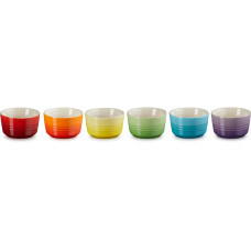 Le Creuset Auflaufform-Set Mini Förmchen 6er Set Rund, Mehrfarbig
