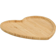 Zeller Present Serviertablett Herz 27 x 25 cm, Bambus
