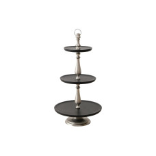 Boltze Etagere Levi, Schwarz/Silber