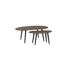 EGLO Beistelltisch Aloran 2er Set, Dunkelbraun