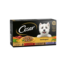 Cesar Nassfutter Landküche Vielfalt Sauce 4 x 150 g