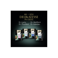 Sheba Nassfutter Delikatesse Gelee Fisch Variation, 60 x 85g