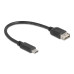 Delock USB 2.0-Kabel EASY-USB USB C - USB A 0.2 m