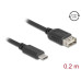 Delock USB 2.0-Kabel EASY-USB USB C - USB A 0.2 m