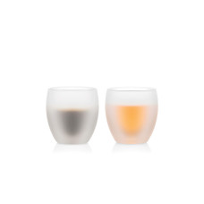 Bodum Trinkglas Pavina 2er Set Weiss, milchig, 0.25 l