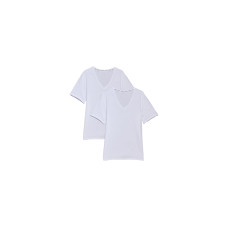 Calvin Klein Wäsche T-Shirt 2P S/S V Neck Weiss, L