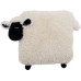 Bloomingville Kissen Dolly mit Füllung Schaf, Weiss