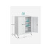 Songmics Metall-Lagerschrank 40 x 80 x 90 cm, Weiss