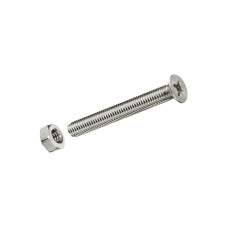 FTM Metrische Schrauben M 4 x 40 mm, mit Muttern, Stahl, 8 Stück