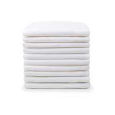 MAKIAN Moltontuch 8-er Set 80 x 80 cm, Weiss