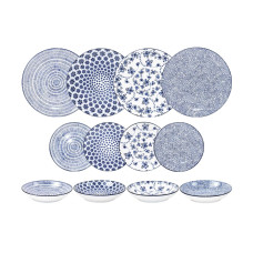 Ibili Teller-Set Armonia 19+20+26.80 cm 12 Stück, Blau Ibili Teller-Set Armonia 19+20+26.80 cm 12 Stück, Blau