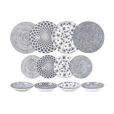 Ibili Teller-Set Armonia 19+20+26.80 cm 12 Stück, Schwarz Ibili Teller-Set Armonia 19+20+26.80 cm 12 Stück, Schwarz