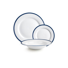 Ibili Teller-Set Provence 27.1-22.8-19.5 cm 12 Stück, Blau/Weiss