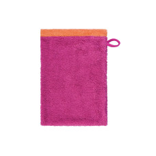 Cawö Waschhandschuh Lifestyle Splash 16 x 22 cm, Pink/Mandarine