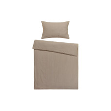 Flair Bettwäschegarnitur Seersucker Taupe