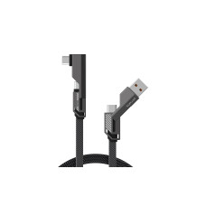 4smarts ComboCord Flat Right Angle 240W USB A/USB C - USB C 1.5 m