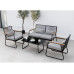 Acamp Loungeset Paxos, Bambus/Anthrazit, 4 Sitzplätze
