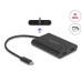 Delock Multiadapter USB-C zu 2 x HDMI 4K 60Hz Schwarz Delock Multiadapter USB-C zu 2 x HDMI 4K 60Hz Schwarz