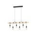 EGLO Leuchten Pendelleuchte TOWNSHEND schwarz, braun exkl. E27 6x60W