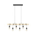 EGLO Leuchten Pendelleuchte TOWNSHEND schwarz, braun exkl. E27 6x60W