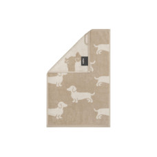Cawö Gästetuch We Love Dogs Dogs, 30 x 50 cm, Beige