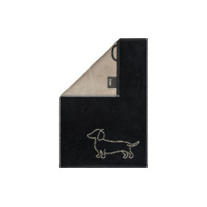 Cawö Gästetuch We Love Dogs Companion, 30 x 50 cm, Schwarz