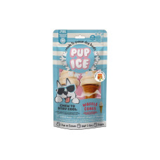 PUP ICE Leckerli Waffle Cones Vanille-Peanut Butter, 2 Stück, 110g PUP ICE Leckerli Waffle Cones Vanille-Peanut Butter, 2 Stück, 110g