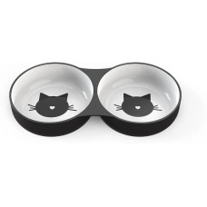 Bubimex Keramiknapf doppelt 2 x 150 ml, Schwarz/Weiss Bubimex Keramiknapf doppelt 2 x 150 ml, Schwarz/Weiss