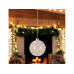 Dameco LED Glas Kugel Ornament, 10 cm, Beige