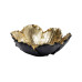 Kare Dekoschale Flower Bloom 20 cm, Schwarz/Gold
