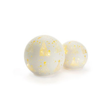 STT 2er Set Glass Ball Weiss