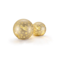 STT 2er Set Glass Ball Gold