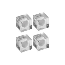 Maul Neodym-Würfelmagnet Acryl 4 Stück, Silber