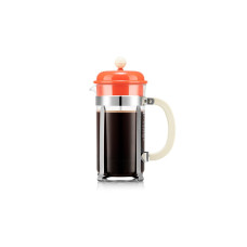 Bodum Kaffeebereiter Caffettiera 8 Tassen, 1 l, Bright Coral