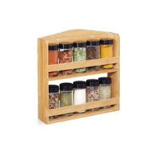 relaxdays Gewürzregal 10 Gläser Hellbraun relaxdays Gewürzregal 10 Gläser Hellbraun