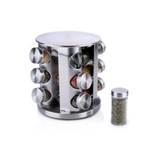 alpina Drehbares Gewürzregal 12-teilig, Silber