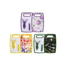 alpina Schneidebrett und Sparschäler mit Messer assortiert