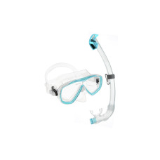 CRESSI Estrella + Seal Dry Snorkel Combo Clear/Aquamarine CRESSI Estrella + Seal Dry Snorkel Combo Clear/Aquamarine