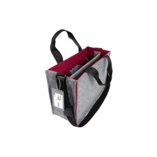 Sigel Notebooktasche Desk Sharing Bag Bicolor M, Grau/Rot 15.4