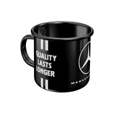 Nostalgic Art Kaffeetasse Mercedes 360 ml, 1 Stück, Schwarz/Weiss