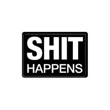 Nostalgic Art Postkarte Shit Happens Schwarz/Weiss Nostalgic Art Postkarte Shit Happens Schwarz/Weiss
