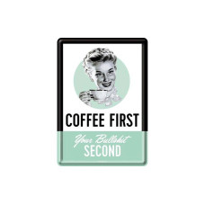 Nostalgic Art Postkarte Coffee First Grün/Schwarz/Weiss Nostalgic Art Postkarte Coffee First Grün/Schwarz/Weiss