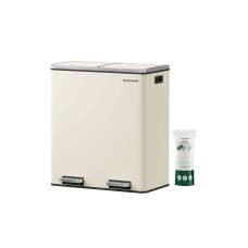 Songmics Abfalleimer 60 l, Edelweiss Songmics Abfalleimer 60 l, Edelweiss