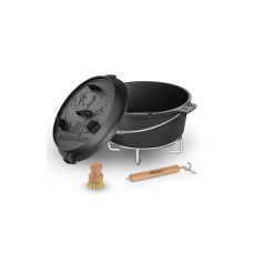 Gusskoenig Dutch Oven Set 9 l mit Heber, Bürste, Untersetzer Gusskoenig Dutch Oven Set 9 l mit Heber, Bürste, Untersetzer